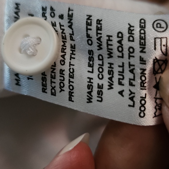 Hill House Addie Dress Red Shell Vine Stripe Cotton Sateen M Apron NWT - Picture 14 of 15